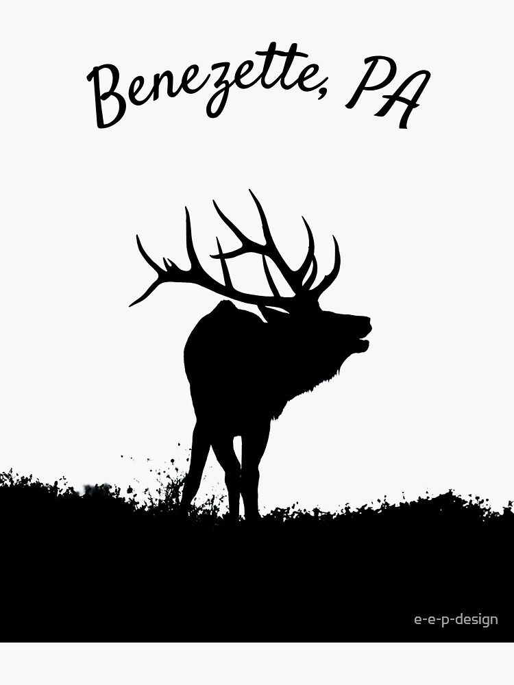 "Benezette, PA Bugling Bull" Sticker for Sale by eepdesign Redbubble