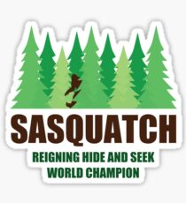 Bigfoot Sasquatch Hide and Seek World Champion Sticker