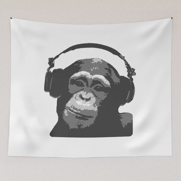 Item preview, Monkey with Headphones designed and sold by MAX SDCH.