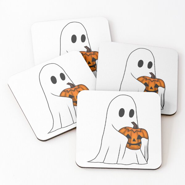 Item preview, Spooky Ghost Boy Loves His Jack-o-lantern I designed and sold by velvetearth.
