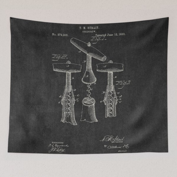 Item preview, PATENT DRAWING / 1883 - Corkscrew - Chalkboard designed and sold by danielcoulmann.