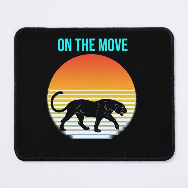Item preview, On the Move - Panther Walking Under a Retro Sunset designed and sold by Queen1120.