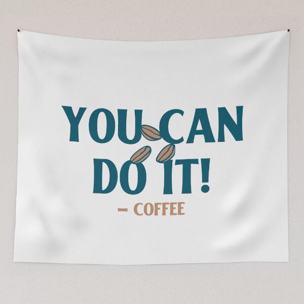 Item preview, Motivational Quote Fueled By Coffee You Can Do It designed and sold by StickerbashCo.