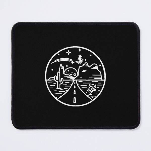 Item preview, happy halloween witch riding brooms on a dark desert highway designed and sold by Sun Rise.