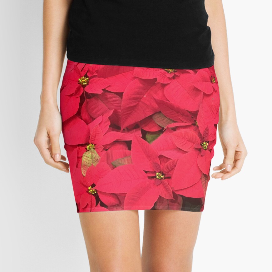 Christmas Red Mini Skirt