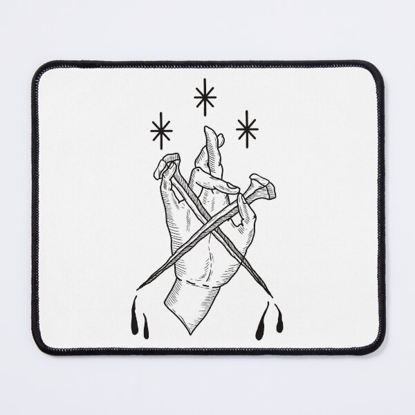 Item preview, Hand with bleeding nails in medieval engraving - BLACK designed and sold by InkMastersHub.com.
