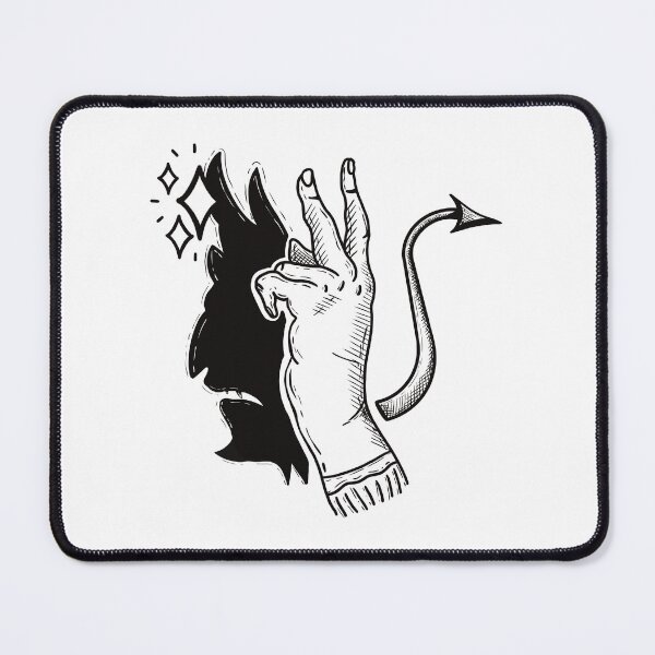 Item preview, Hand and demon in medieval engraving  designed and sold by InkMastersHub.com.