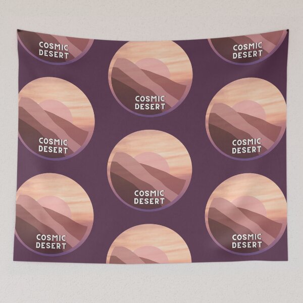 Item preview, Red Sand Cosmic Desert | Yellow & Purple Gradient Sticker designed and sold by MiaDelelai.