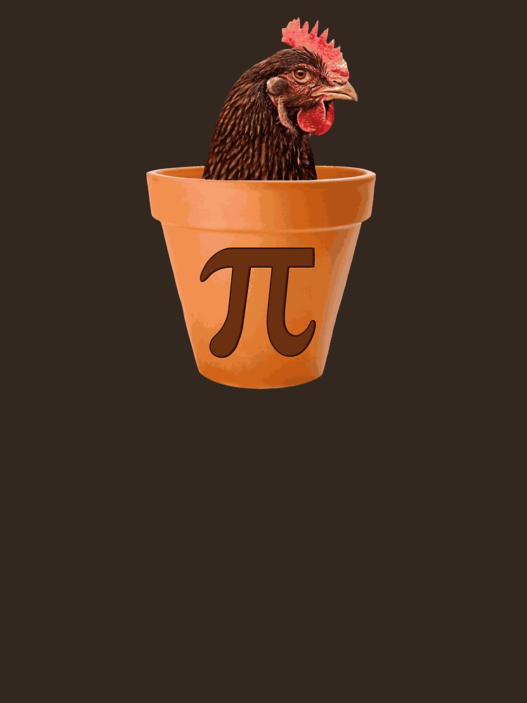 Imagen 7 de 7, Camiseta esencial con la obra Pollo Pi, diseñada y vendida por TheShirtYurt.