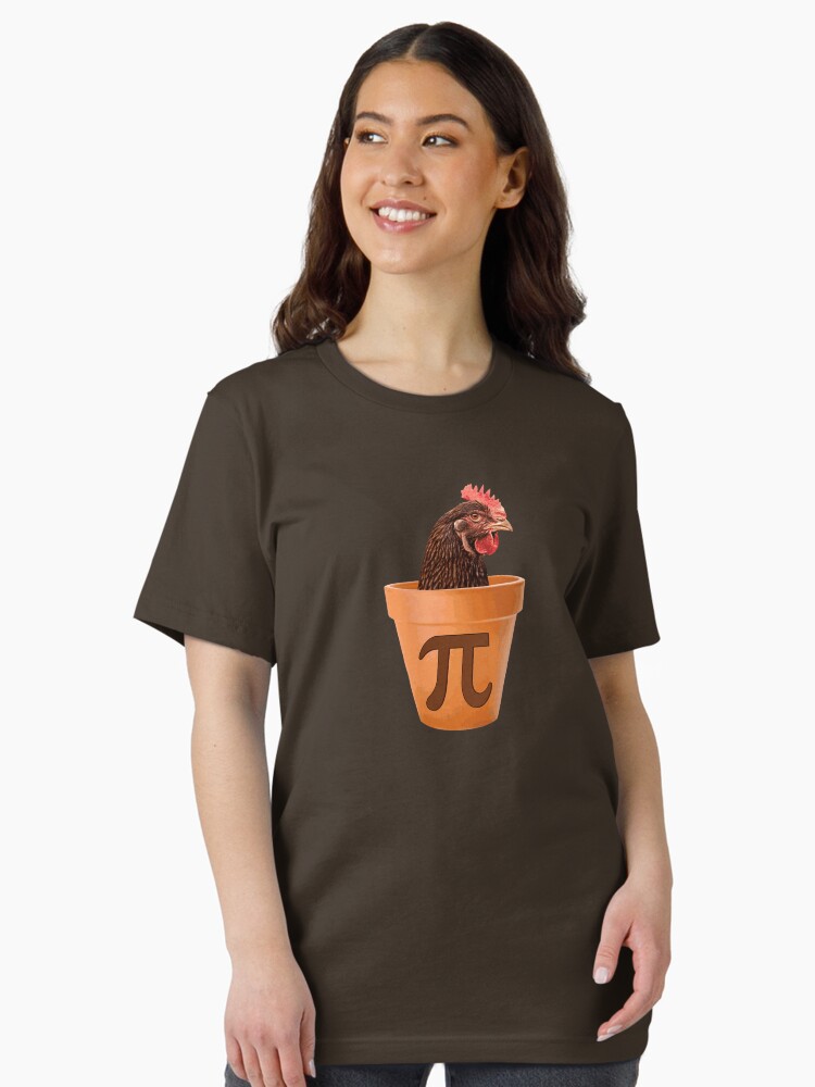 Imagen 1 de 7, Camiseta esencial con la obra Pollo Pi, diseñada y vendida por TheShirtYurt.