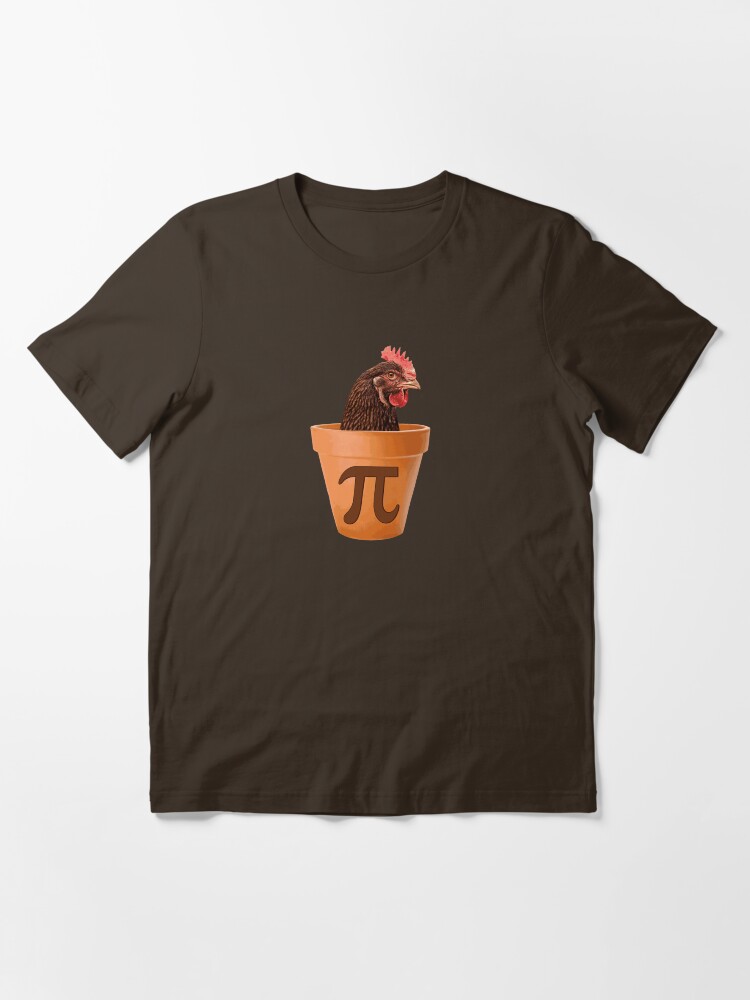 Imagen 3 de 7, Camiseta esencial con la obra Pollo Pi, diseñada y vendida por TheShirtYurt.