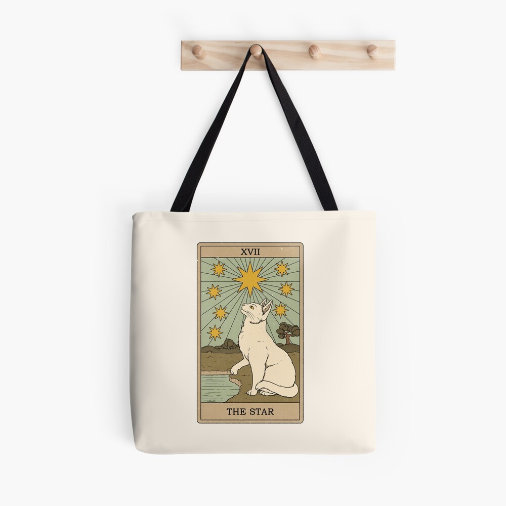 Floral Tote Bag Aesthetic, Moon Reusable Grocery Bag, Large Tarot