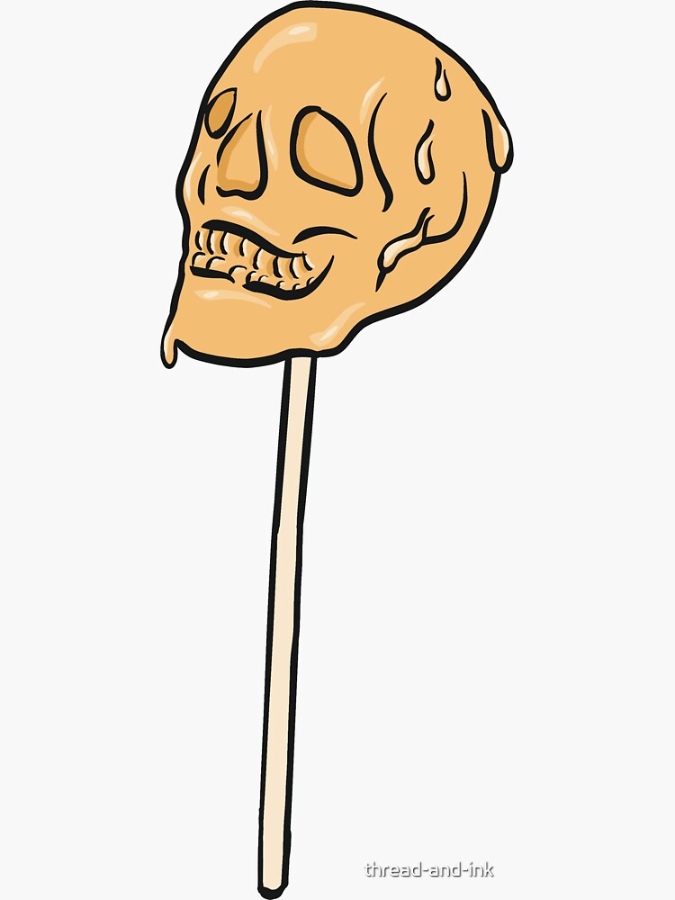 &ldquo;Skull Lollipop Candy Sticker&rdquo; Sticker for Sale by thread-and-ink