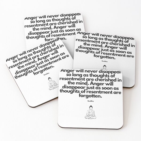 Item preview, Buddha Quote - Anger will never disappear so long as thoughts of resentment are cherished in the mind. Anger will disappear... designed and sold by FindYouByZ.