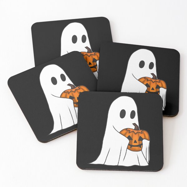 Item preview, Spooky Ghost Boy Loves His Jack-o-lantern II designed and sold by velvetearth.