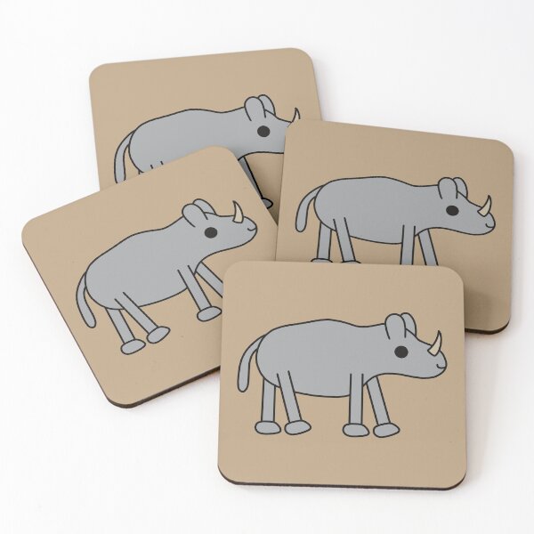 Item preview, Cute Kawaii Rhino designed and sold by KawaiiByDice.