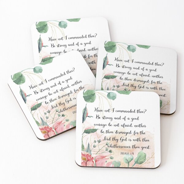 Item preview, Be Strong And Courageous, Joshua 1:9, Bible Verse, Watercolor Scripture,  designed and sold by Dzhenka-Balimez.