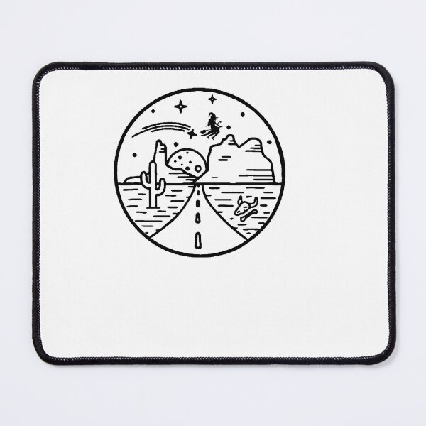 Item preview, happy halloween witch riding brooms on a dark desert highway designed and sold by Sun Rise.