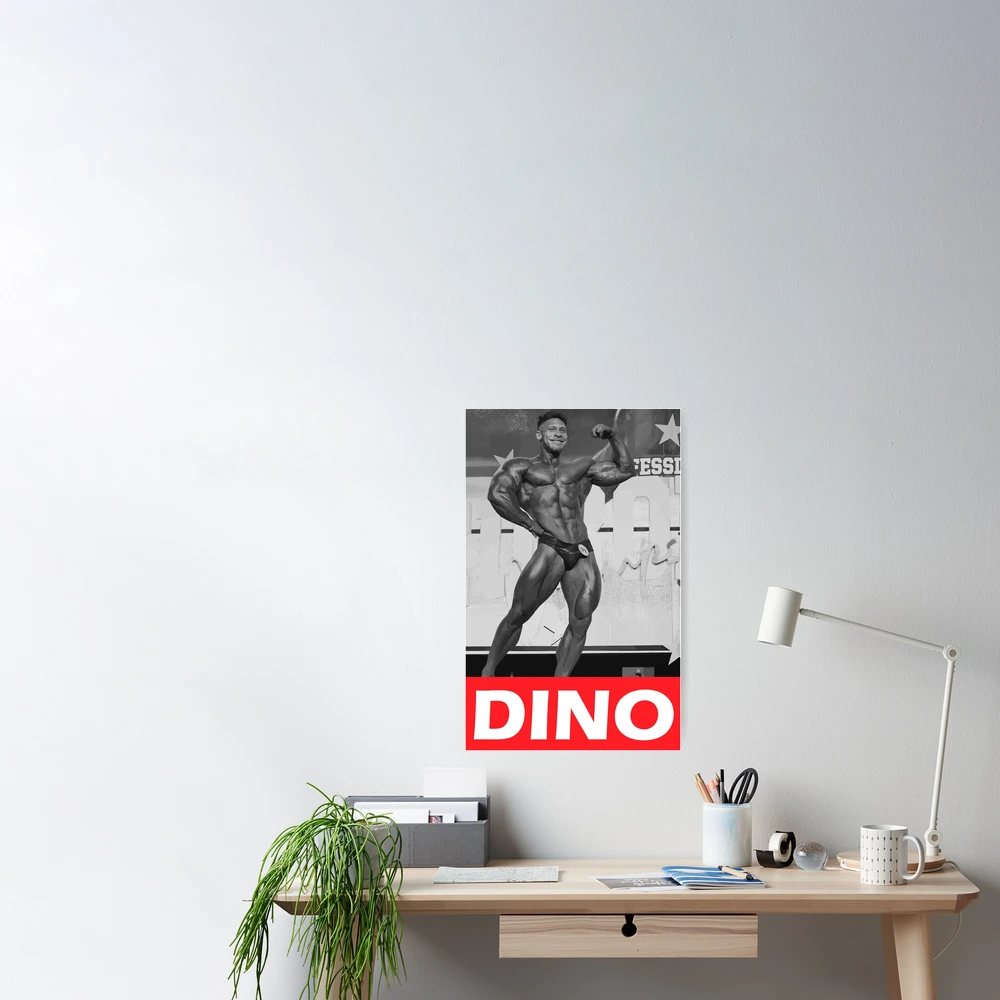 Ramon Dino Poster, 16 X 24 Body Building Minimalist, Mid-century
