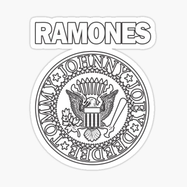 RAMONES licensed EAGLE  LOGO sticker joey deedee tommy johnny ramone nos 2009 
