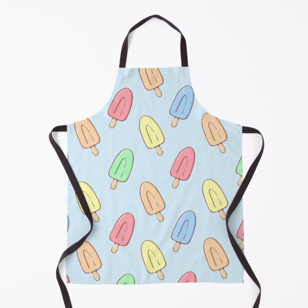 Item preview, Cute ice cream seamless pattern on blue background designed and sold by AnnySketches.