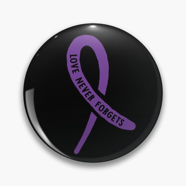 Item preview, Alzheimer’s Awareness Love Never Forgets Purple Alzheimer's Ribbon designed and sold by GRAPHICxBOMB.