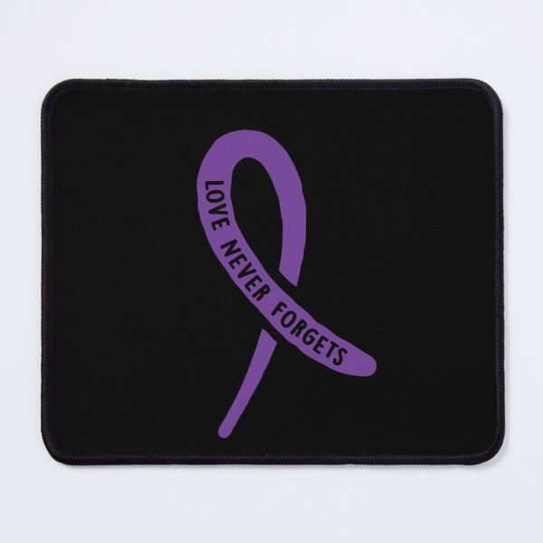 Item preview, Alzheimer’s Awareness Love Never Forgets Purple Alzheimer's Ribbon designed and sold by GRAPHICxBOMB.
