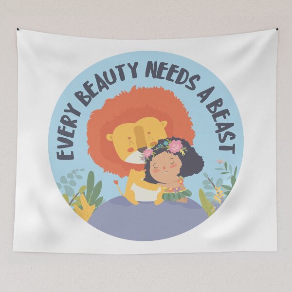 Item preview, Beauty And The Beast I Need You Life Sayings designed and sold by StickerbashCo.