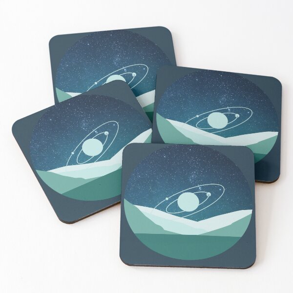 Item preview, Teal Cosmic Desert Galaxy Sticker and Shirt designed and sold by MiaDelelai.