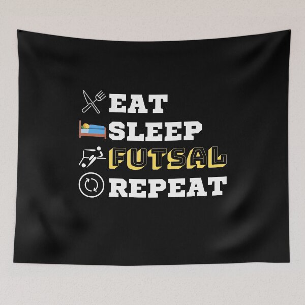Item preview, Soccer Shirt Designs Eat Sleep Futsal Repeat For Team designed and sold by AMINE  ★★★★★.