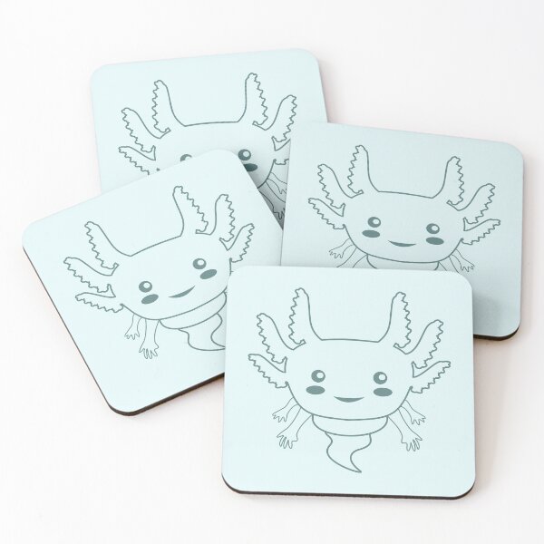 Item preview, Axolotl Cartoon Sweet Face designed and sold by Calico Forest.
