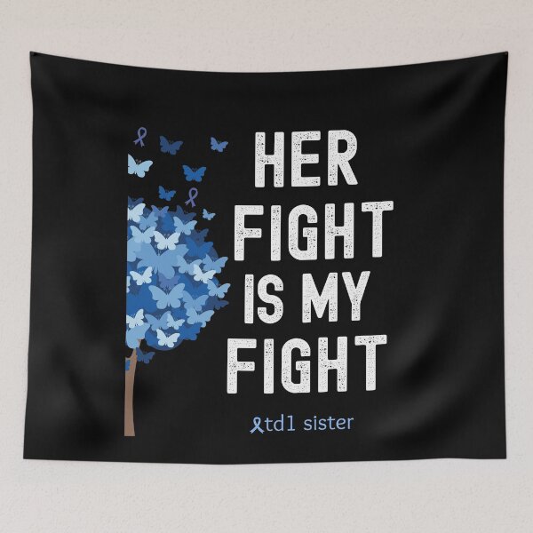 Item preview, her fight my fight type one diabetes awareness blue month for t1d fighters designed and sold by mydreamcatcher.