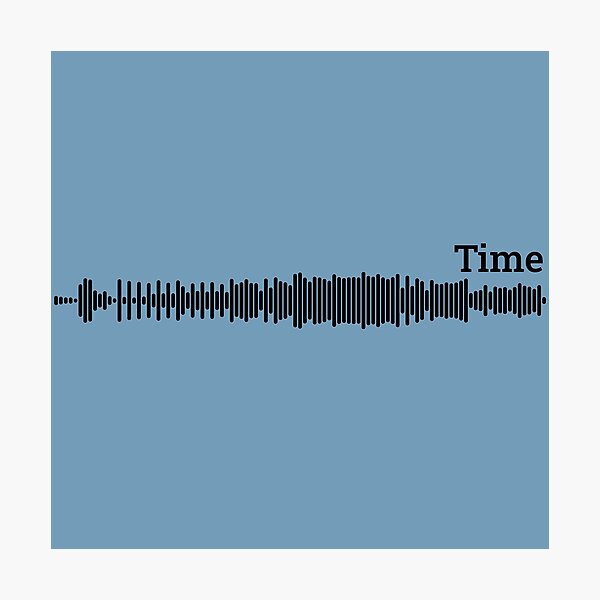 Pink Floyd - Time' Audio Wave (black) Photographic Print for Sale by  RossP914