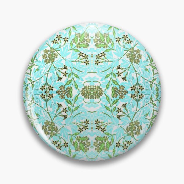 Item preview, Jasmine by William Morris - Faded Turquoise Blue Green Floral Vintage Pattern Variation designed and sold by PatternPerfect.