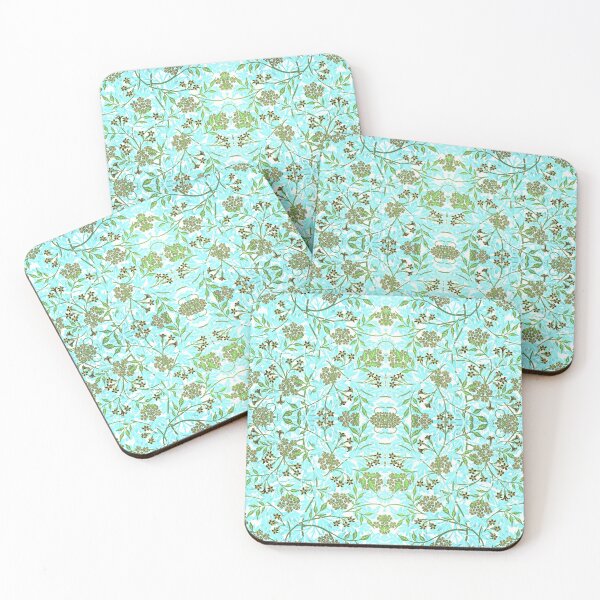 Item preview, Jasmine by William Morris - Faded Turquoise Blue Green Floral Vintage Pattern Variation designed and sold by PatternPerfect.