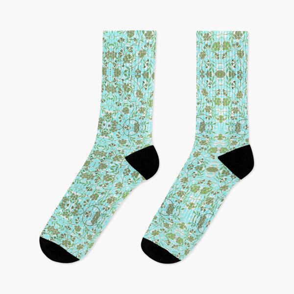 Item preview, Jasmine by William Morris - Faded Turquoise Blue Green Floral Vintage Pattern Variation designed and sold by PatternPerfect.