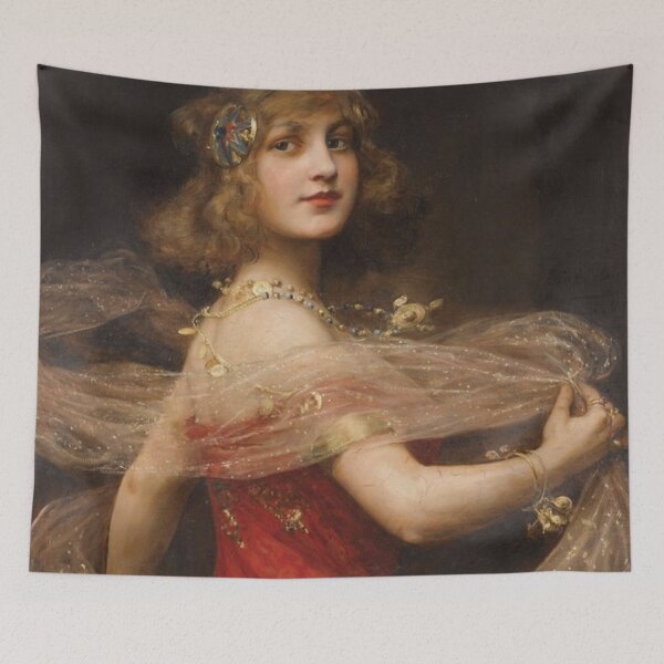 Item preview, Girl in Red Renaissance Painting  designed and sold by Bellathewilde.