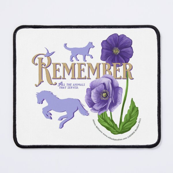 Item preview, The Purple Poppy in Remembrance of the Animals that also served designed and sold by SillWillStudios.