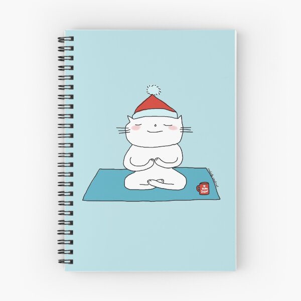Item preview, Christmas time ... just breathe yoga / Cat doodles designed and sold by eyecreate.