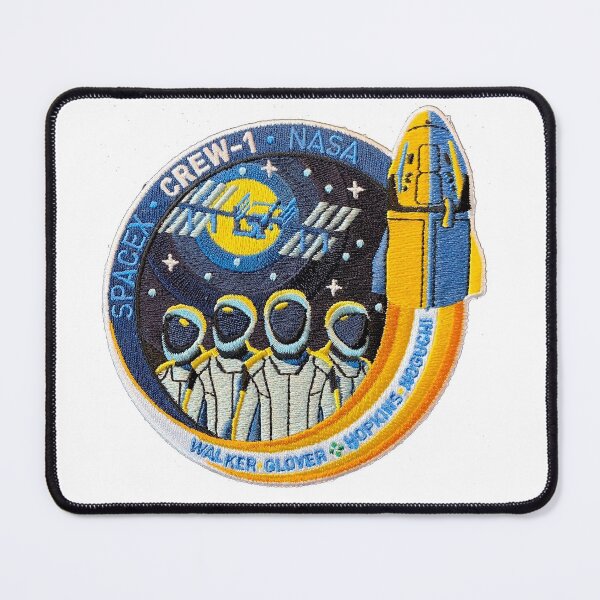 Artikelvorschau, SpaceX Crew 1-Patch entworfen und verkauft von Nikki SpaceStuffPlus.