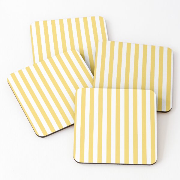 Item preview, Sunny Yellow and White Vertical Stripes Pattern designed and sold by Llawb.