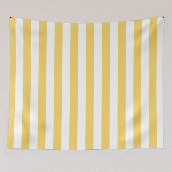 Item preview, Sunny Yellow and White Vertical Stripes Pattern designed and sold by Llawb.