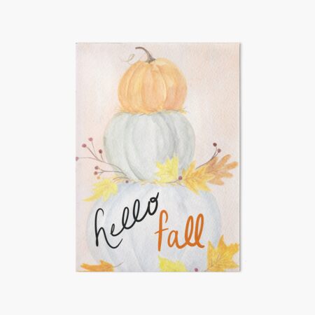 Hello Fall Art Board Print