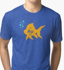 Periodic Table Elemental Gold Fish Tri-blend T-Shirt