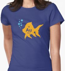 Periodic Table Elemental Gold Fish Women's Fitted T-Shirt