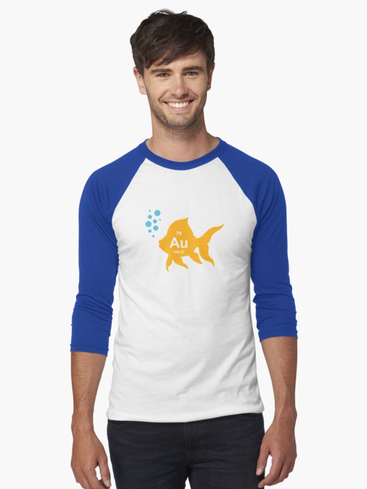 Thumbnail 1 von 3, Baseballshirt mit 3/4-Arm, blub! Wer liebt Goldfische nicht? Tolles Geschenk oder T-Shirt für Fisch- und Chemieliebhaber.
designt und verkauft von TheShirtYurt.