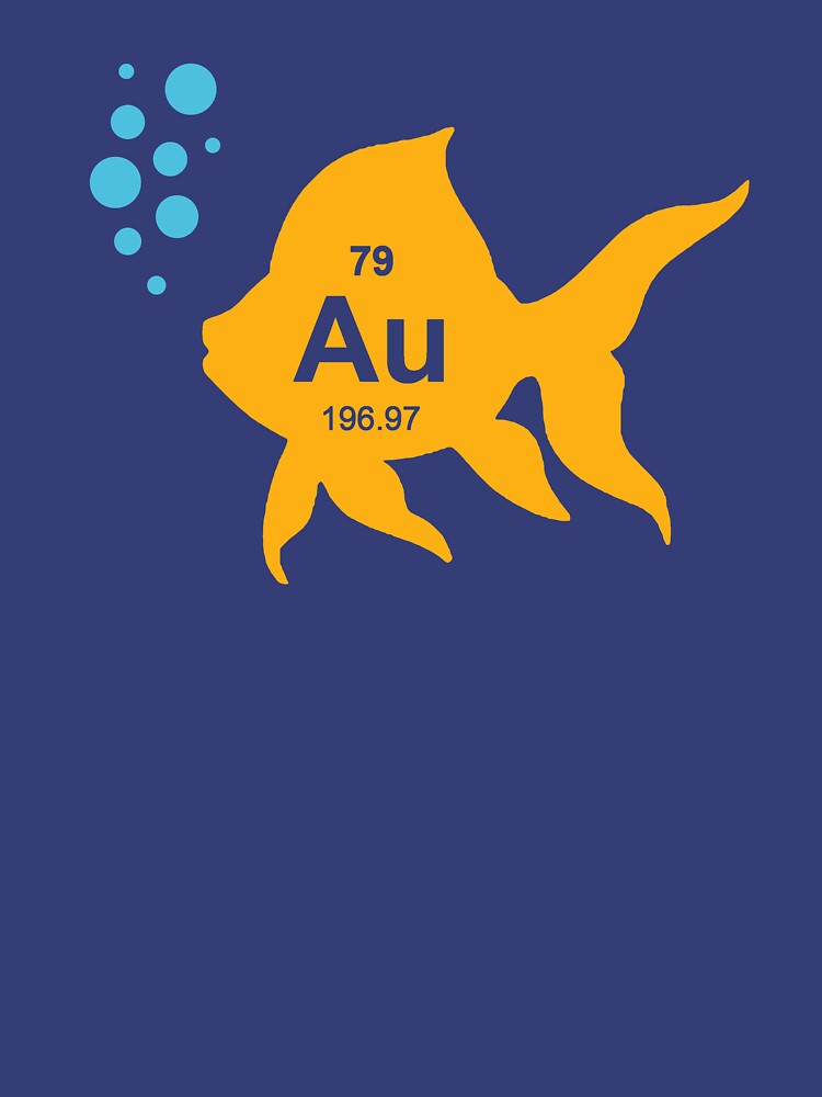 Periodic Table Elemental Gold Fish by TheShirtYurt