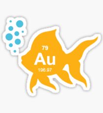 Periodic Table Elemental Gold Fish Sticker