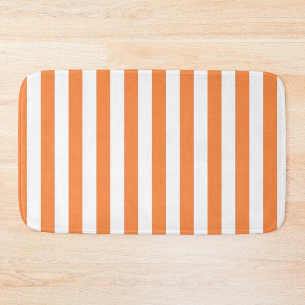 Item preview, Orange and White Vertical Stripes Pattern designed and sold by Llawb.