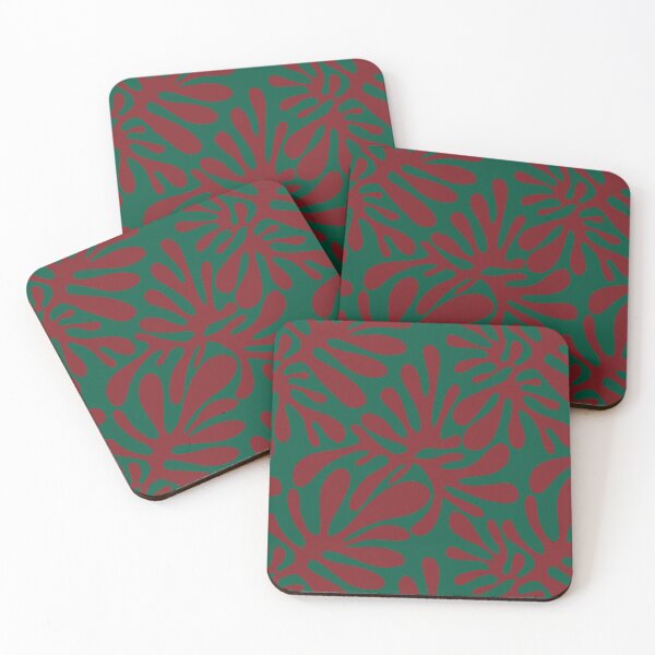 Item preview, Matisse style abstract bold red and green pattern designed and sold by IevaLiART.